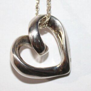 Sterling Silver Electroform Heart Necklace